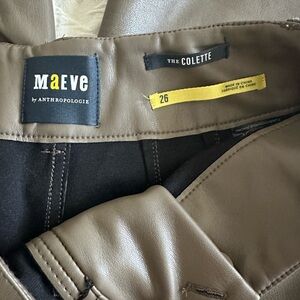 Maeve The Colette faux leather pants size 26